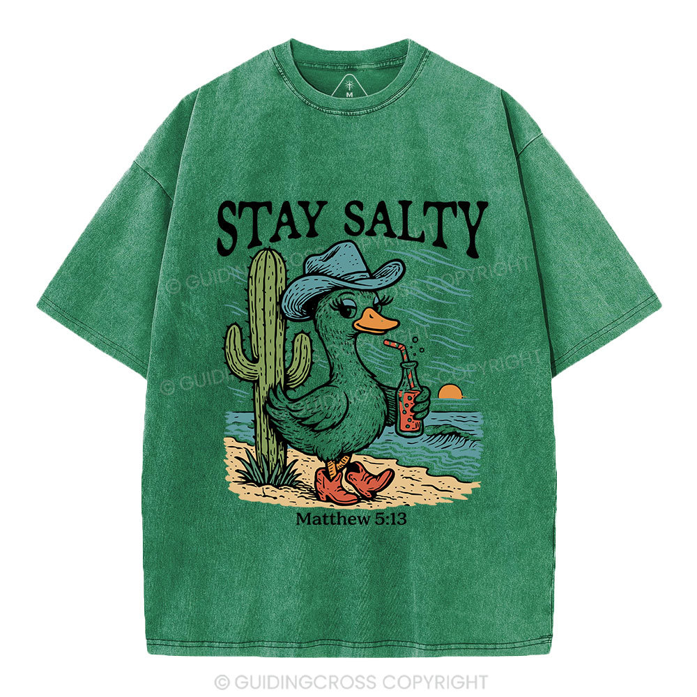 Stay Salty Goose Christian Washed T-Shirt