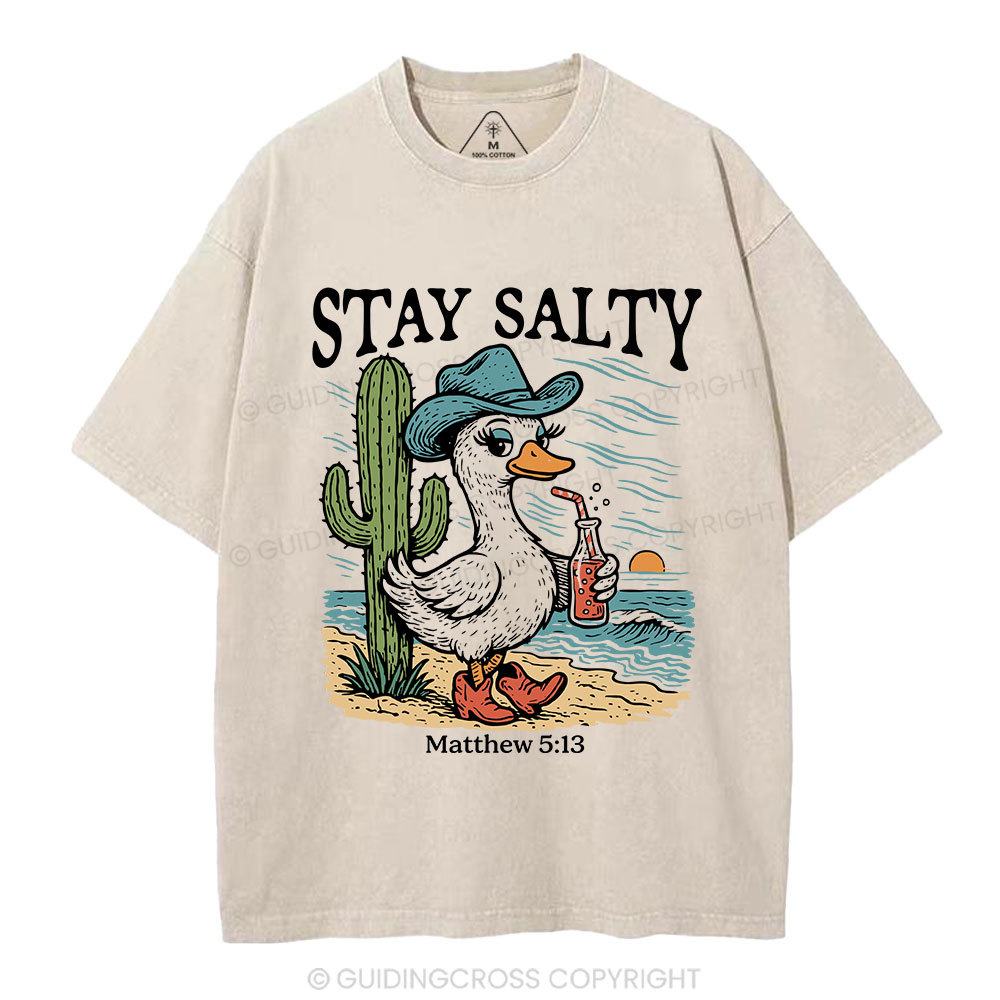 Stay Salty Goose Christian Washed T-Shirt