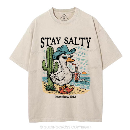 Stay Salty Goose Christian Washed T-Shirt