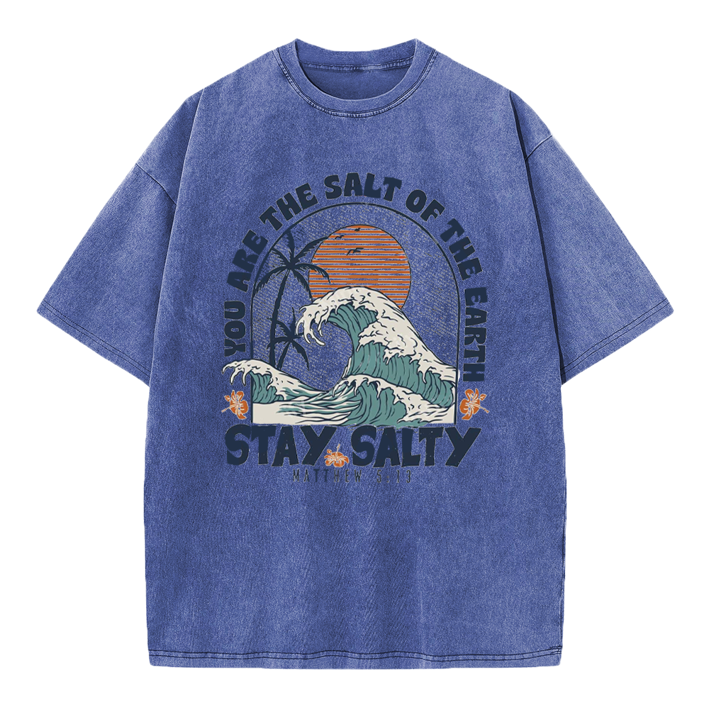 Stay Salty Summer Christian Washed T-Shirt