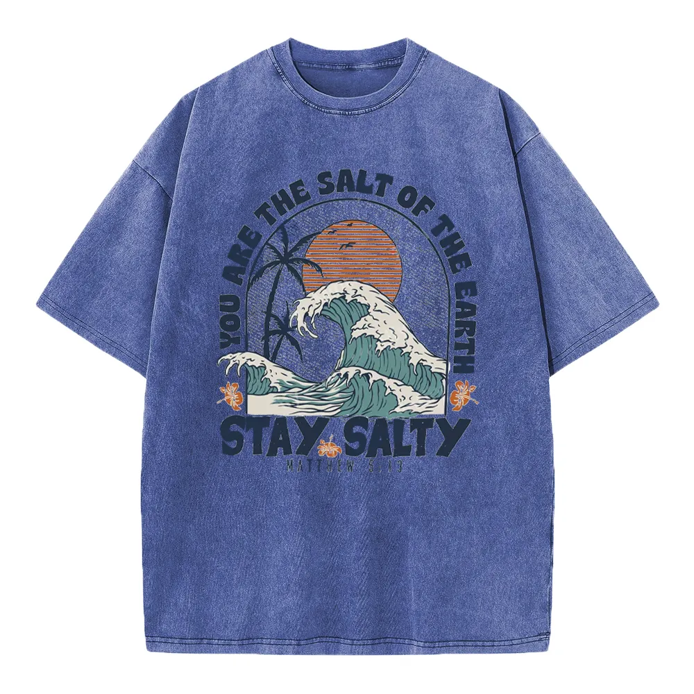 Stay Salty Summer Christian Washed T-Shirt