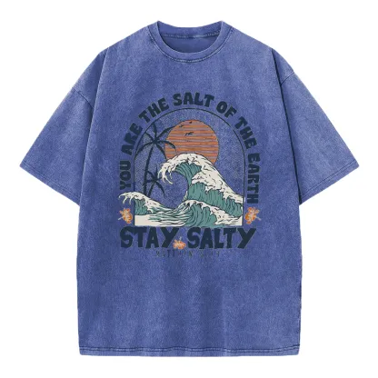 Stay Salty Summer Christian Washed T-Shirt