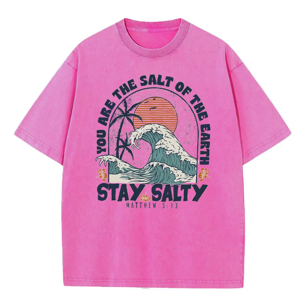 Stay Salty Summer Christian Washed T-Shirt