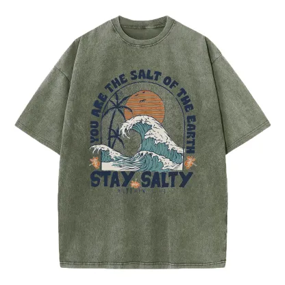 Stay Salty Summer Christian Washed T-Shirt