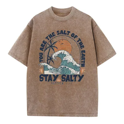 Stay Salty Summer Christian Washed T-Shirt