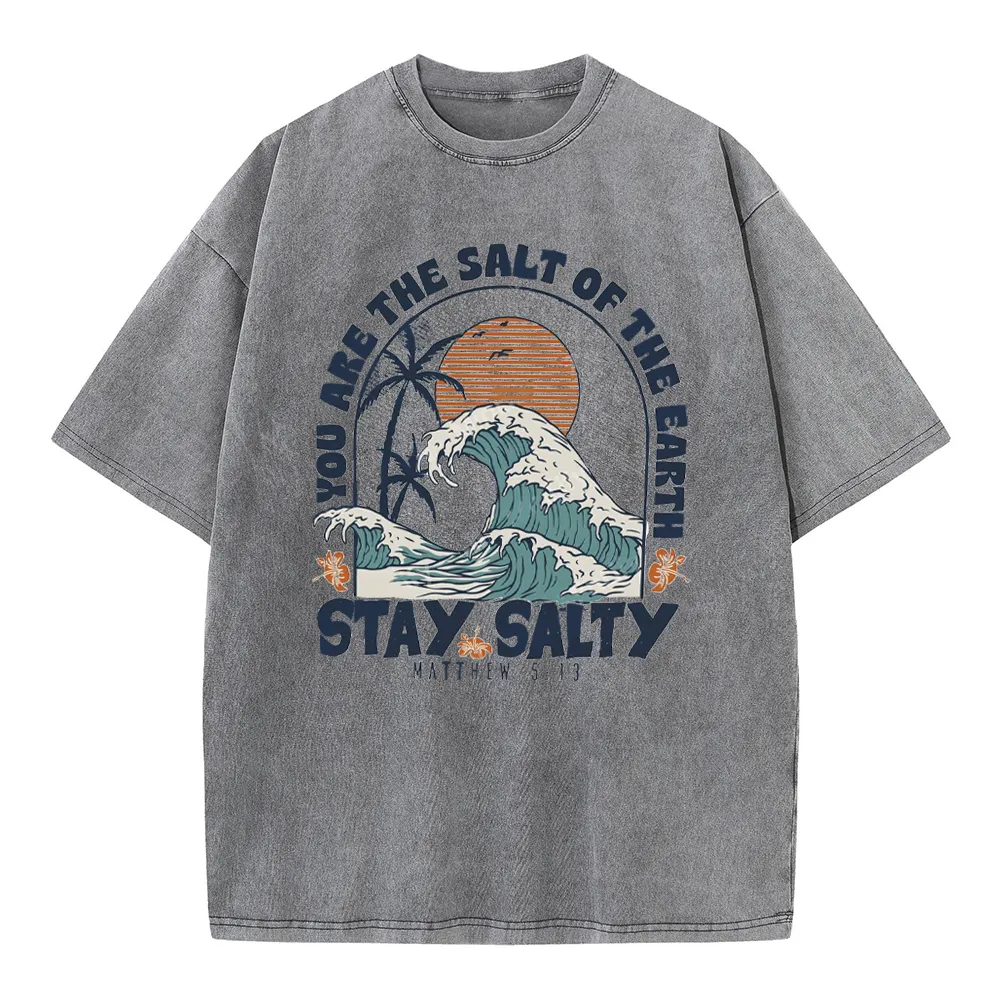 Stay Salty Summer Christian Washed T-Shirt