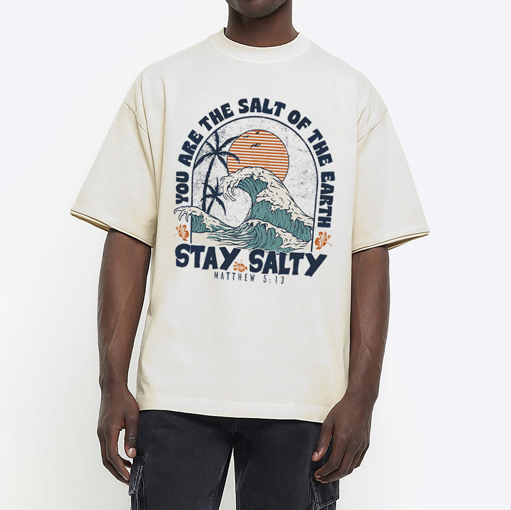 Stay Salty Summer Christian Washed T-Shirt