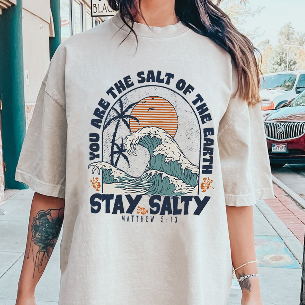 Stay Salty Summer Christian Washed T-Shirt