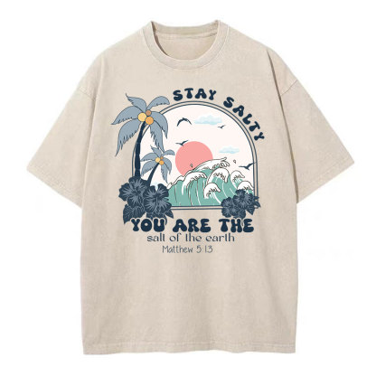 Stay Salty You Are The Salt Of The Earth Christian Washed T-Shirt