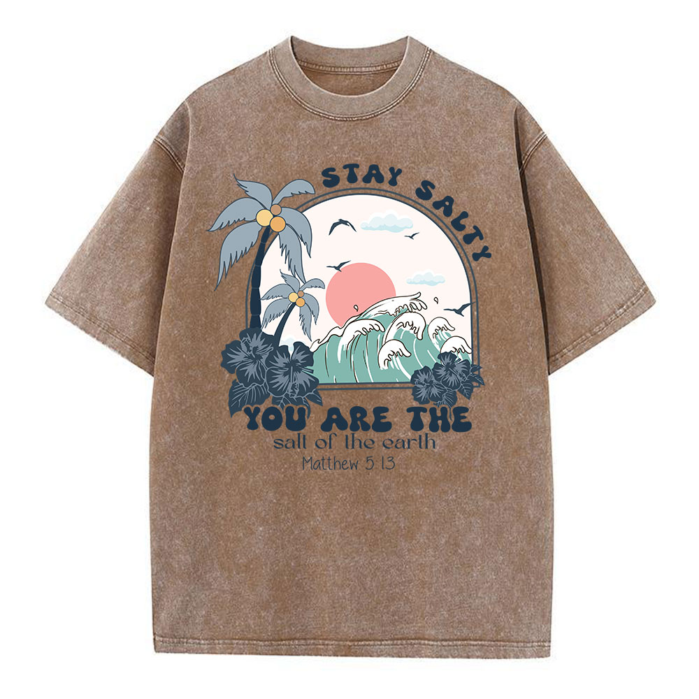 Stay Salty You Are The Salt Of The Earth Christian Washed T-Shirt