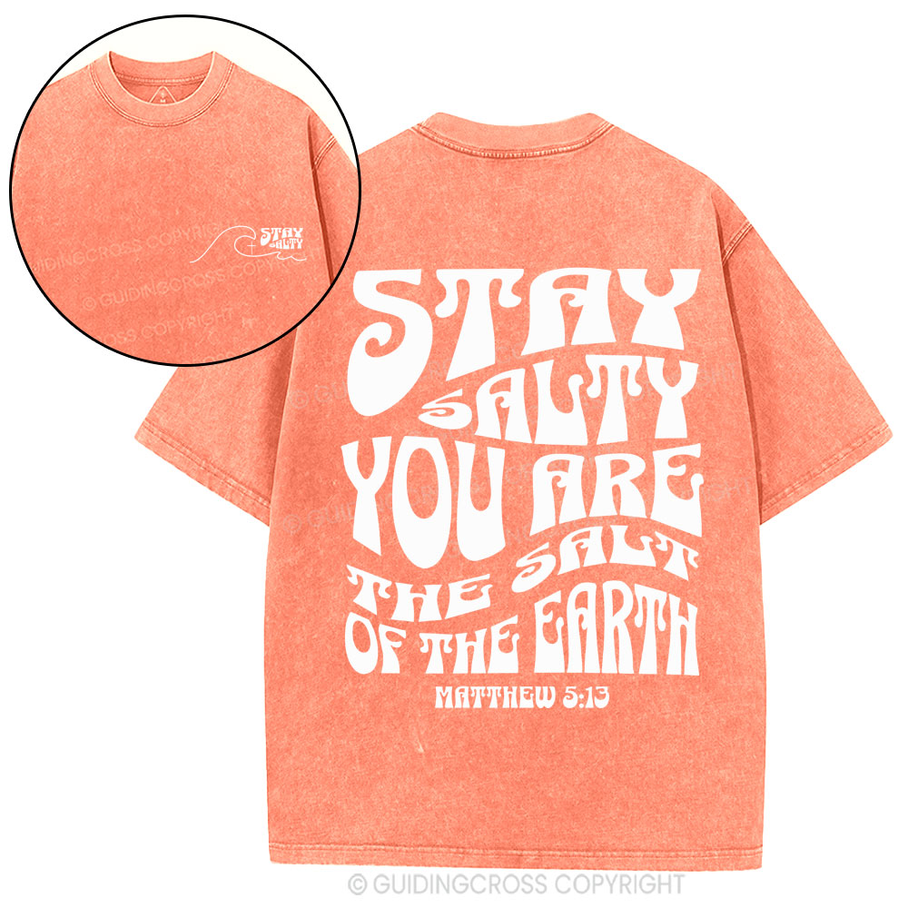 Stay Salty You Are The Salt Of The Earth Christian Washed T-Shirt