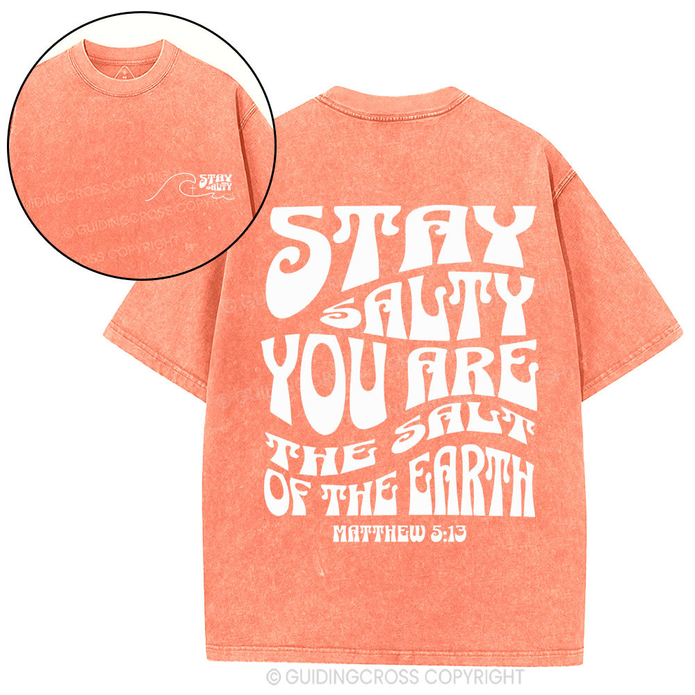 Stay Salty You Are The Salt Of The Earth Christian Washed T-Shirt