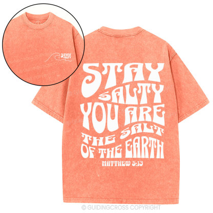 Stay Salty You Are The Salt Of The Earth Christian Washed T-Shirt