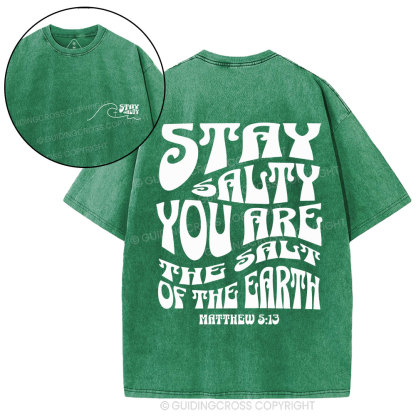 Stay Salty You Are The Salt Of The Earth Christian Washed T-Shirt