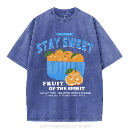 Stay Sweet Christian Washed T-Shirt