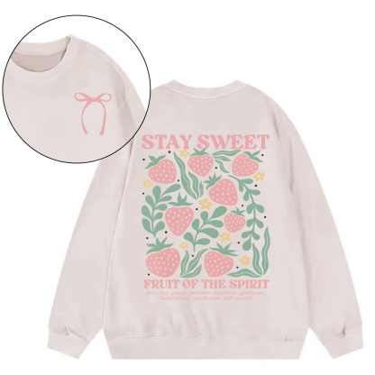 Stay Sweet Fruit Of The Spirit Christian Washed Sweatshirt