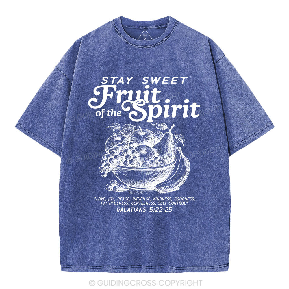 Stay Sweet Fruit Of The Spirit Christian Washed T-Shirt