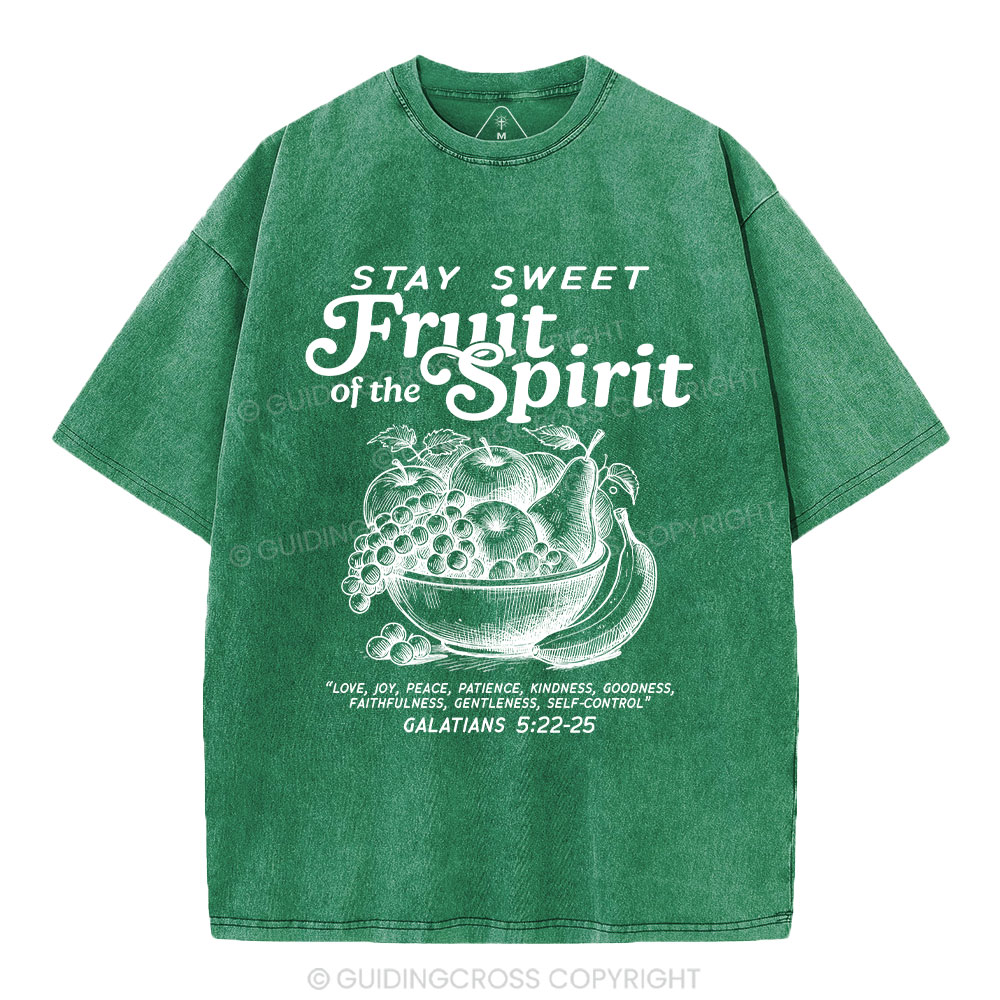 Stay Sweet Fruit Of The Spirit Christian Washed T-Shirt
