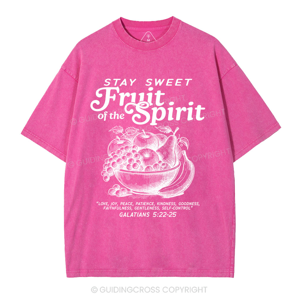 Stay Sweet Fruit Of The Spirit Christian Washed T-Shirt