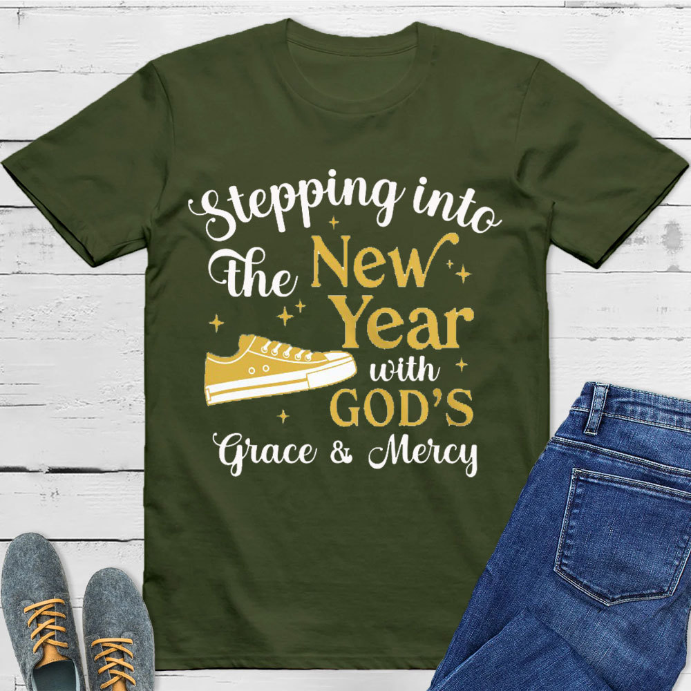 Stepping Into The New Year With God Christian T-Shirt