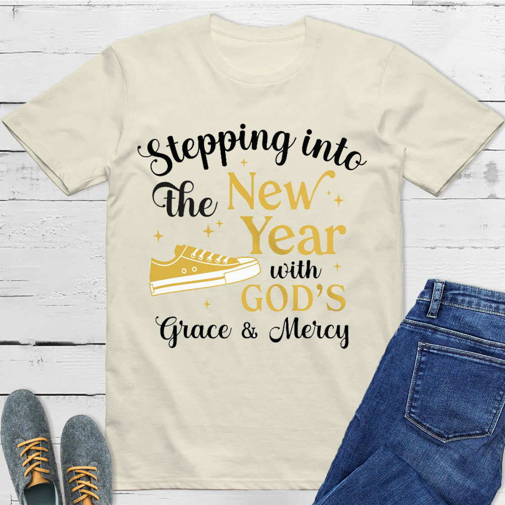 Stepping Into The New Year With God Christian T-Shirt