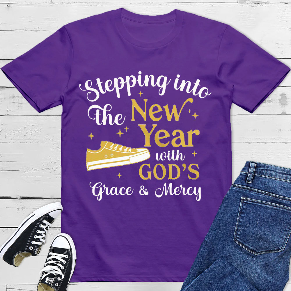 Stepping Into The New Year With God Christian T-Shirt