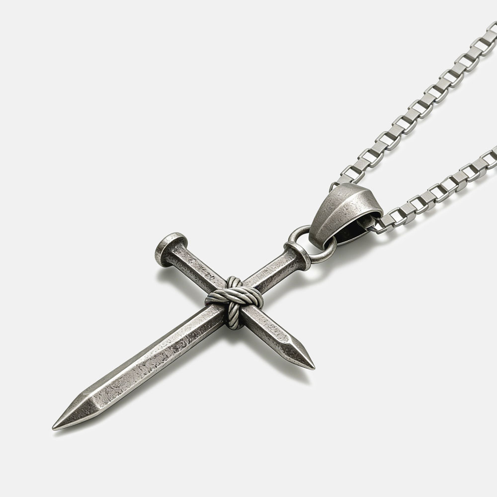 Sting Cross Christian 925 Sterling Silver Necklace