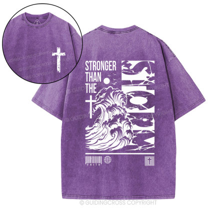 Stonger Than The storm Christian Washed T-Shirt