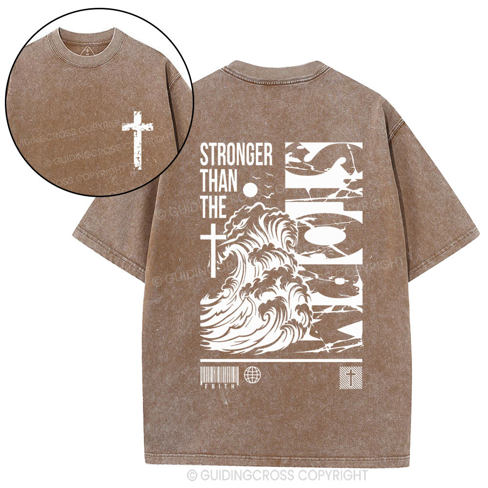 Stonger Than The storm Christian Washed T-Shirt