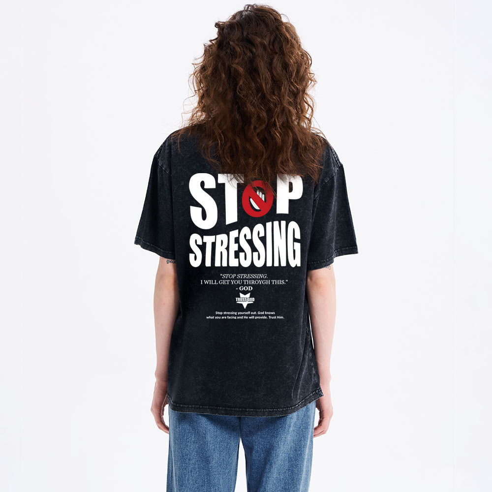 Stop Stressing Christian Washed T-Shirt