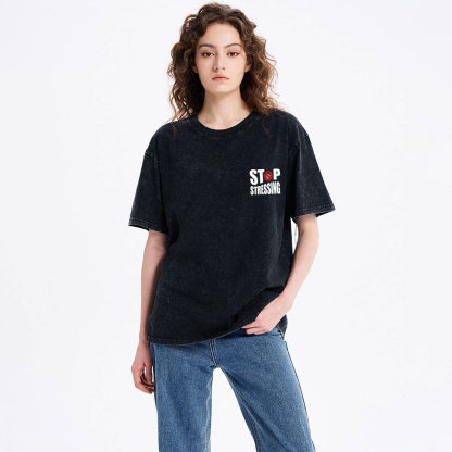 Stop Stressing Christian Washed T-Shirt