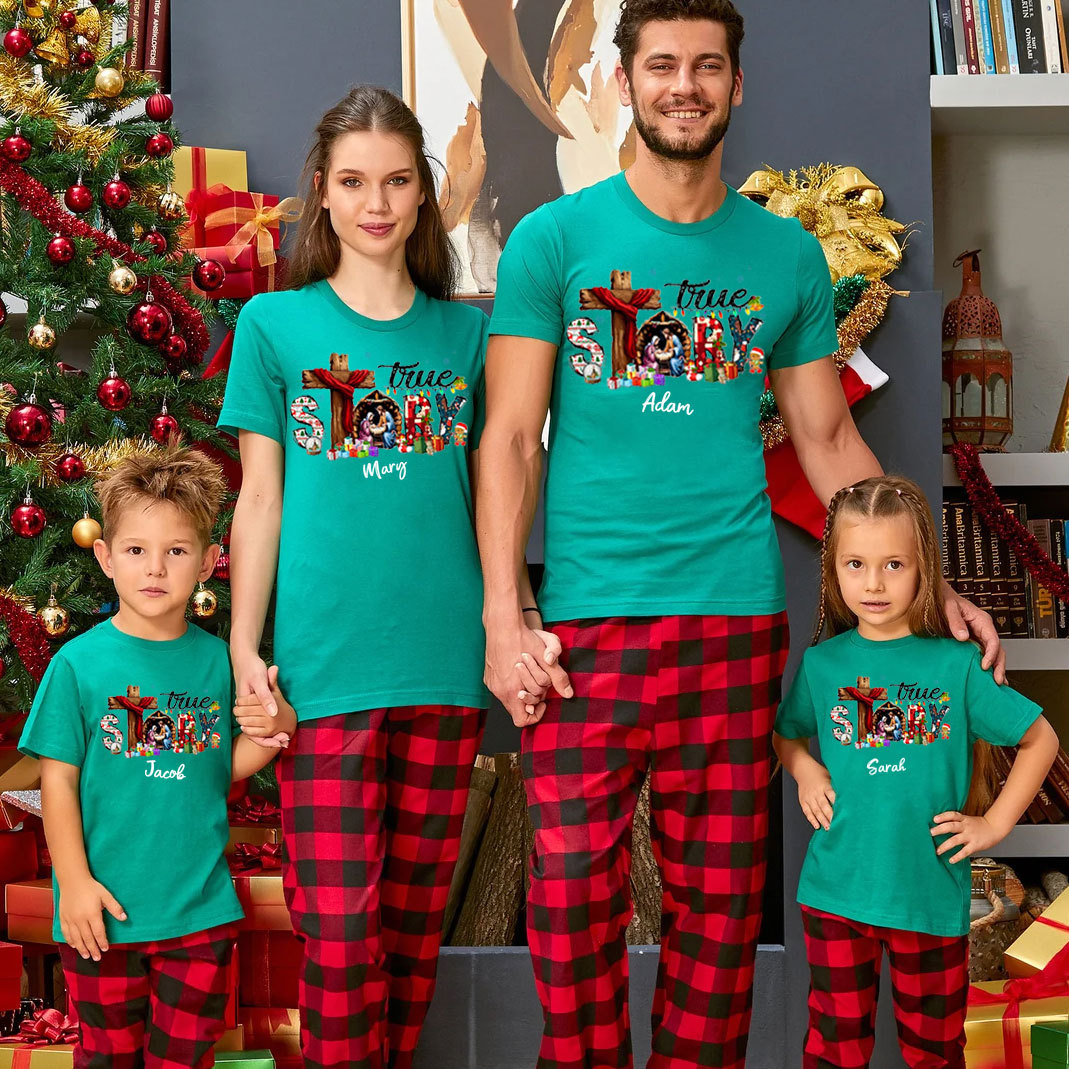 Personalized Story Christmas Family Matching Shirts