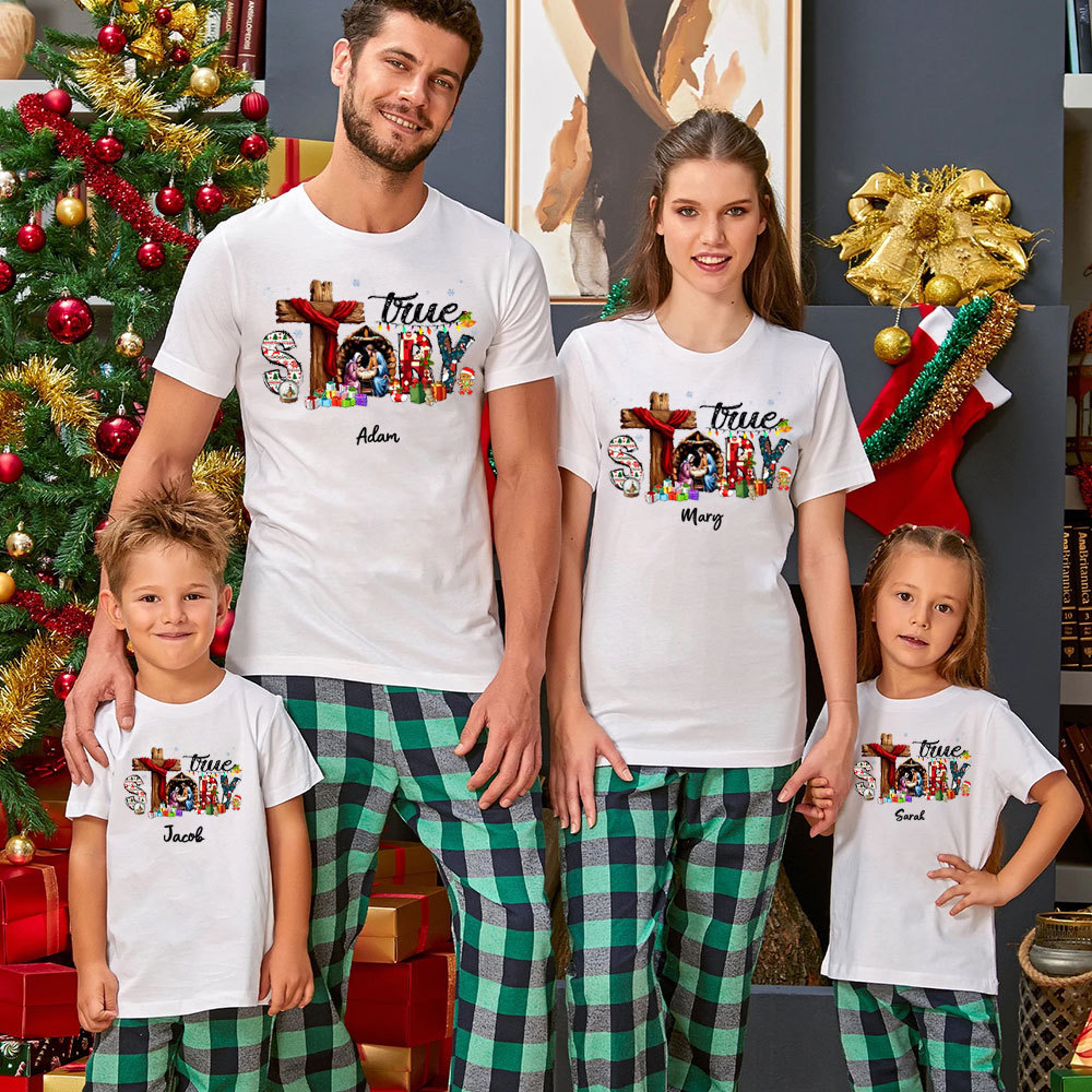 Personalized Story Christmas Family Matching Shirts
