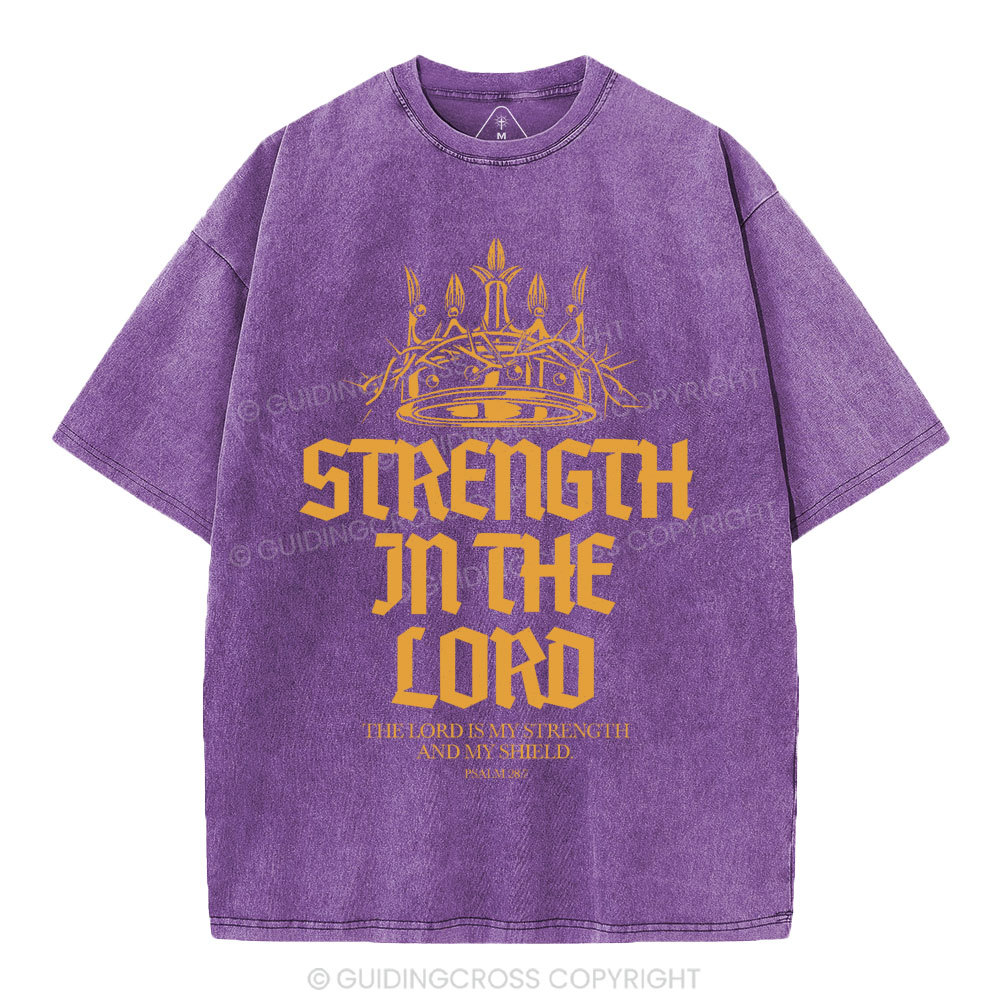 Strengtgh In The Lord Christian Washed T-Shirt