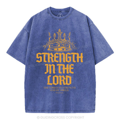 Strengtgh In The Lord Christian Washed T-Shirt