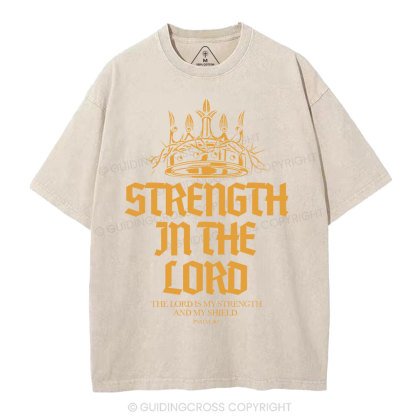Strengtgh In The Lord Christian Washed T-Shirt