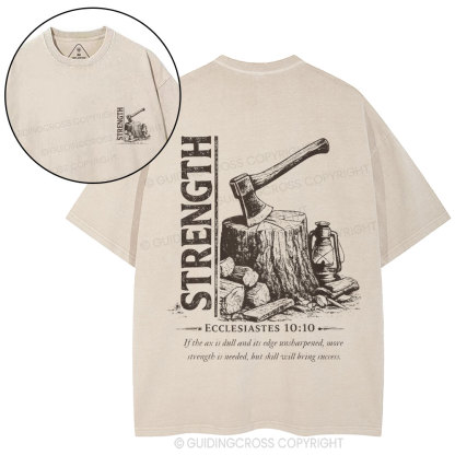 Strength Christian Washed T-Shirt