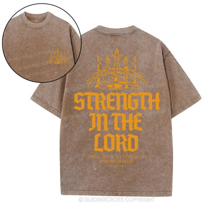 Strength In The Lord Christian Washed T-Shirt