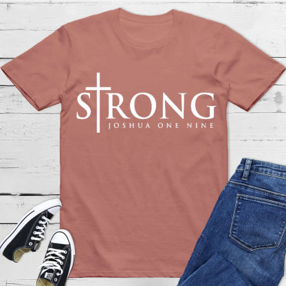 Strong Joshua One Nine Christian T-Shirt