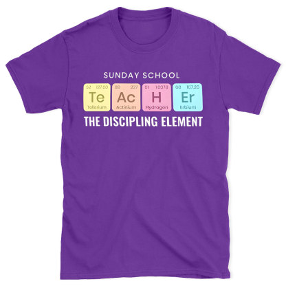 Sunday School The Discipling Element Christian T-Shirt