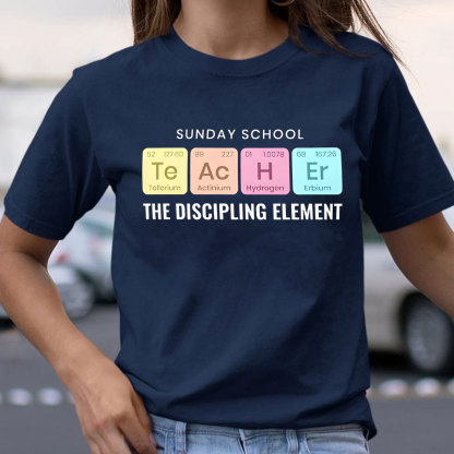 Sunday School The Discipling Element Christian T-Shirt