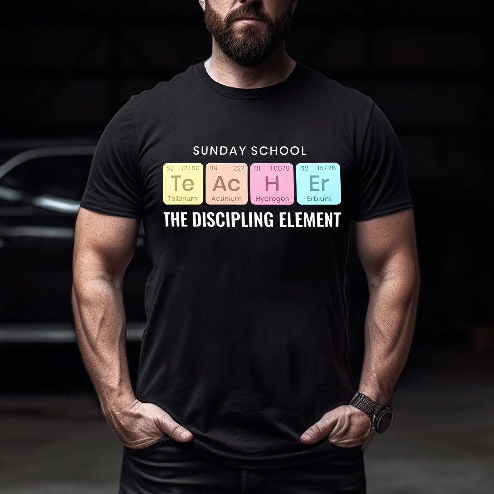 Sunday School The Discipling Element Christian T-Shirt