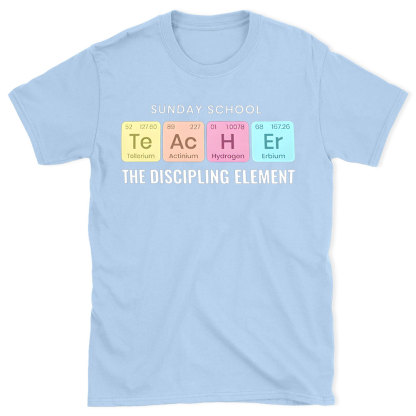 Sunday School The Discipling Element Christian T-Shirt