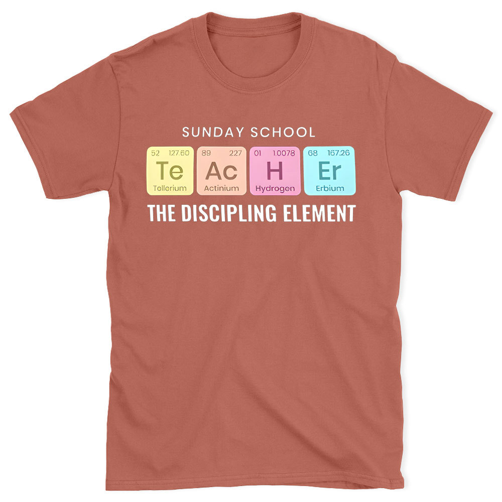 Sunday School The Discipling Element Christian T-Shirt