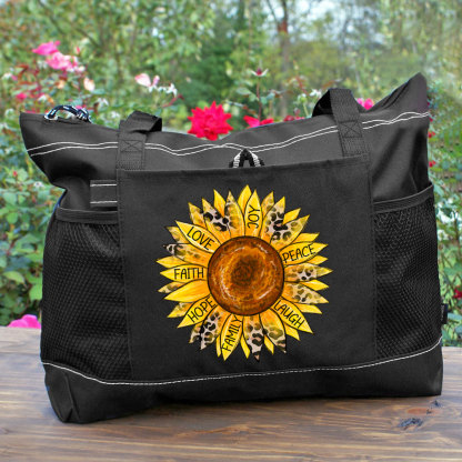 Sunflower Christian Tote Bag