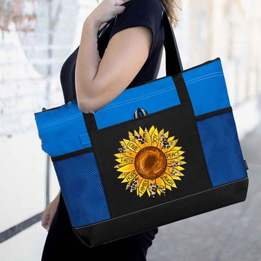 Sunflower Christian Tote Bag