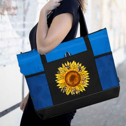 Sunflower Christian Tote Bag