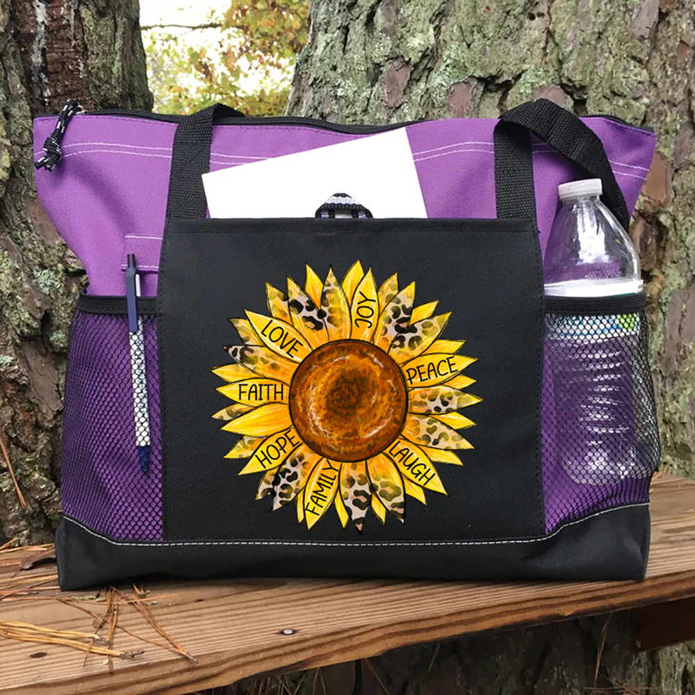 Sunflower Christian Tote Bag