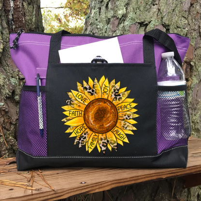 Sunflower Christian Tote Bag