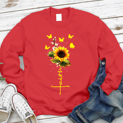 Sunflower Faith Religious Christian Sweatshirt